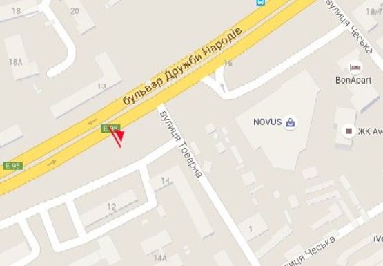 Схема рекламной плоскости по адресу Дружбы Народов б-р