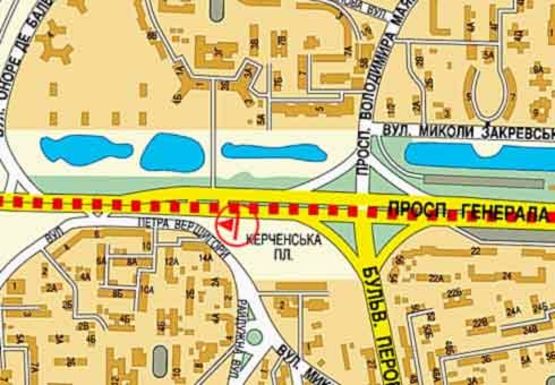 Схема рекламной плоскости по адресу Ватутина пр.