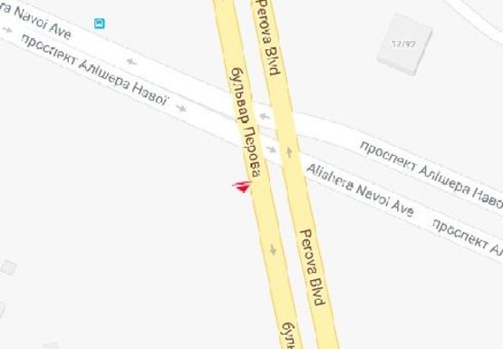 Схема рекламной плоскости по адресу Алишера Навои пр. - Перова бул.