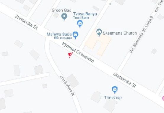 Схема рекламної площини за адресою Стеценка ул., 30 (напротив)