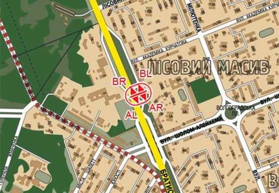 Схема рекламной плоскости по адресу Братиславская ул., 34