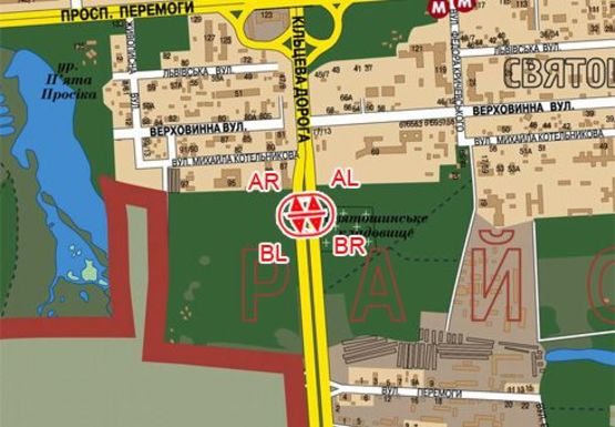 Схема рекламной плоскости по адресу Кольцевая Дорога - Котельникова ул.