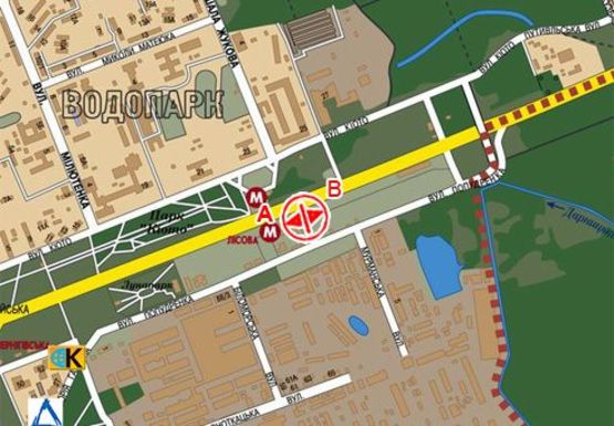 Схема рекламной плоскости по адресу Броварской пр., м. Лесная