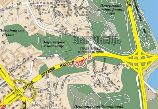 Схема рекламной плоскости по адресу Дружбы Народов б-р, Героев ВОВ пл.