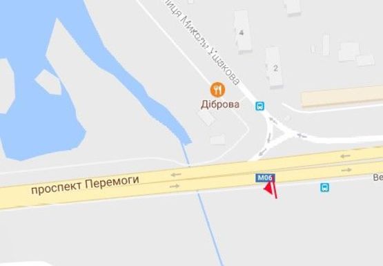 Схема рекламної площини за адресою Победы пр. - Ушакова ул.