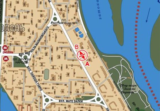 Схема рекламної площини за адресою Героев Сталинграда пр., 12-г