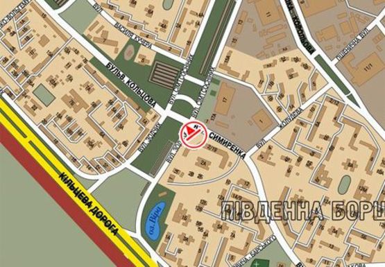 Схема рекламной плоскости по адресу Симиренко ул., 2_19