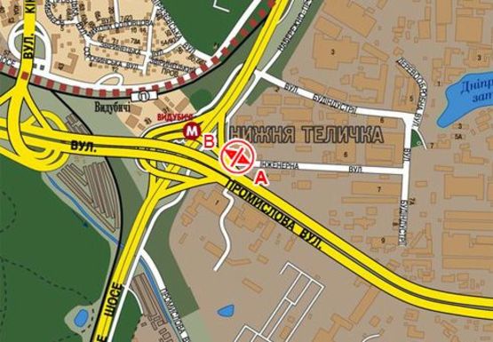 Схема рекламної площини за адресою Южный мост