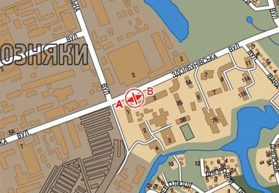 Схема рекламной плоскости по адресу Здолбуновская ул. , 3