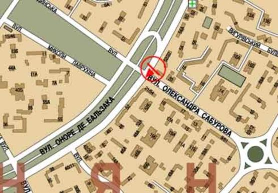 Схема рекламной плоскости по адресу Бальзака ул.  - Сабурова ул.