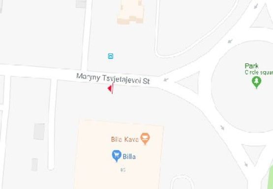 Схема рекламної площини за адресою Цветаевой ул., 10/87 (напротив)