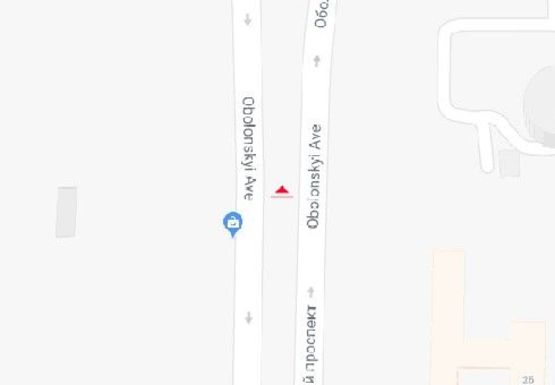 Схема рекламної площини за адресою Оболонский пр., 2а (на разделителе)