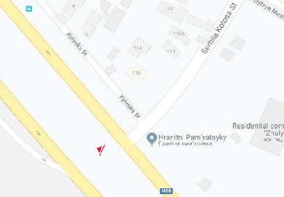 Схема рекламной плоскости по адресу Кольцевая дорога