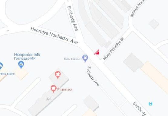 Схема рекламной плоскости по адресу Свободы пр., 28 (напротив)