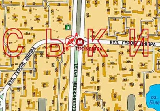 Схема рекламной плоскости по адресу Оболонский пр. - Героев Днепра ул. (2)