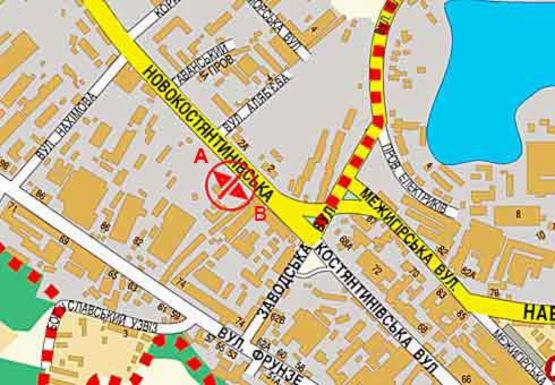 Схема рекламной плоскости по адресу Новоконстантиновская ул., напротив дома №2