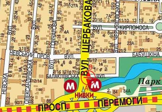 Схема рекламной плоскости по адресу Щербаковского ул. (бывш. Щербакова ул.) - Балаклеевская ул.