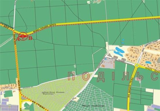 Схема рекламной плоскости по адресу Большая Кольцевая Дорога (оп. 9)