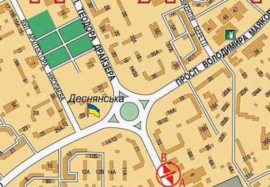 Схема рекламной плоскости по адресу Драйзера Теодора, ул. 8