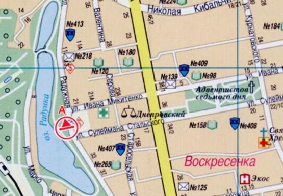 Схема рекламной плоскости по адресу Радужная ул., 25