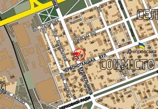 Схема рекламной плоскости по адресу Строителей ул., 28