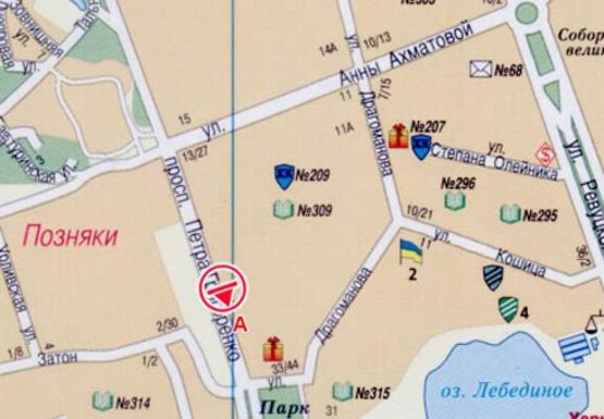 Схема рекламной плоскости по адресу Григоренко Петра пр., 29