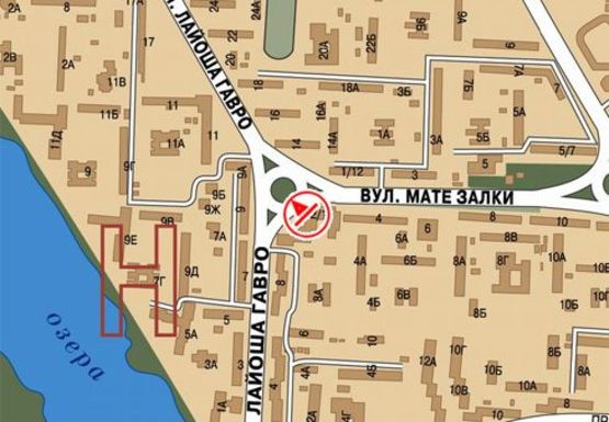 Схема рекламной плоскости по адресу Архипенка ул., 2\12 (бывш. Мате Залки ул.)