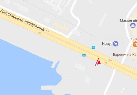 Схема рекламної площини за адресою Днепровская набережная, 500м от Анны Ахматовой ул.