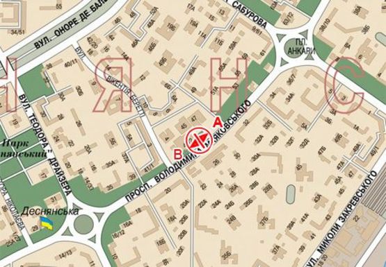 Схема рекламної площини за адресою Маяковского пр., 43_2