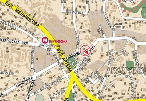 Схема рекламної площини за адресою Глубочицкая ул. - Глубочицкий проезд