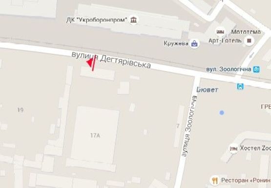 Схема рекламной плоскости по адресу Дегтяревская ул., 17 (хлебзавод)