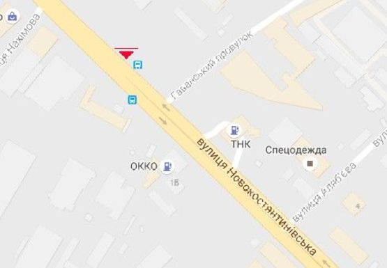 Схема рекламной плоскости по адресу Новоконстантиновская ул. - Корабельная ул.