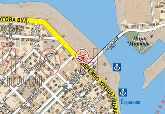 Схема рекламної площини за адресою Набережно-Луговая ул. - Ярославская ул., 58