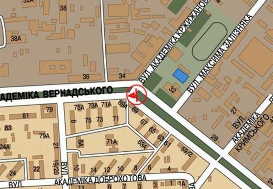 Схема рекламной плоскости по адресу Вернадского б-р., 69