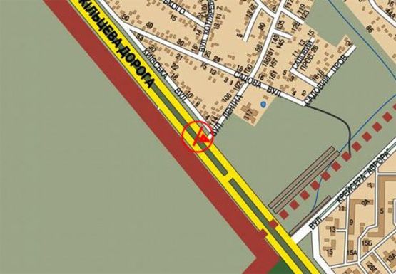 Схема рекламної площини за адресою Кольцевая Дорога - Ленина ул.