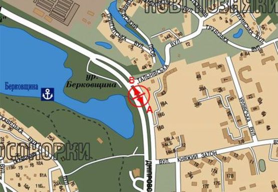 Схема рекламной плоскости по адресу Днепровская набережная - Тальновская ул.