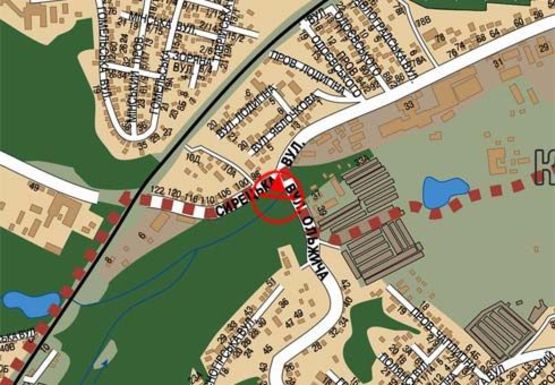 Схема рекламной плоскости по адресу Ольжича ул. - Сырецкая ул.