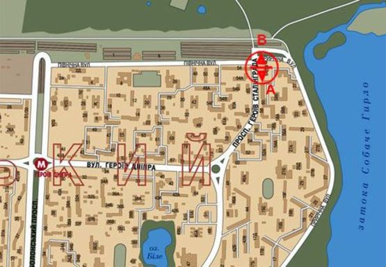 Схема рекламної площини за адресою Героев Сталинграда пр., 64_56