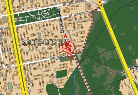 Схема рекламной плоскости по адресу Курнатовского ул., 3