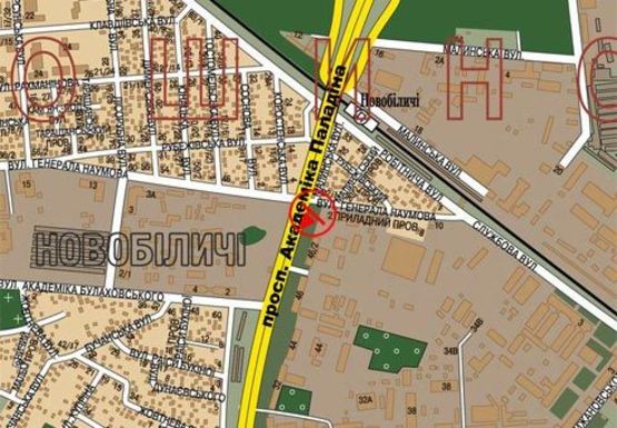 Схема рекламной плоскости по адресу Палладина пр., 46_2