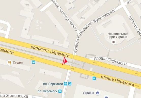 Схема рекламной плоскости по адресу Победы пл. - Победы пр., 1