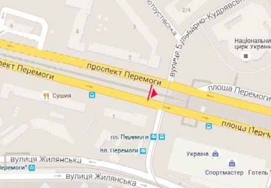 Схема рекламной плоскости по адресу Победы пл. - Победы пр., 1