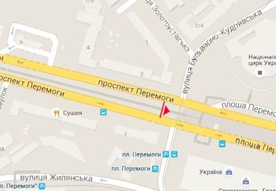 Схема рекламной плоскости по адресу Победы пл. - Победы пр., 1