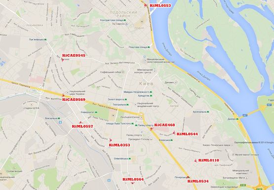 Схема рекламной плоскости по адресу Победы пл. - Победы пр., 1