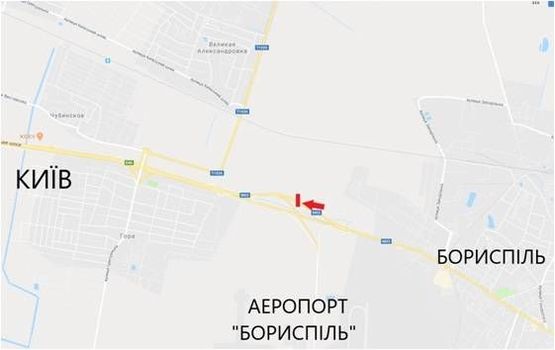 Схема рекламної площини за адресою Трасcа "Киев-Борисполь" в сторону Киева