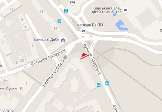 Схема рекламної площини за адресою Мазепы Ивана  ул. - Славы пл.