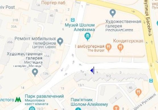 Схема рекламної площини за адресою Скоропадского ул., 9/2