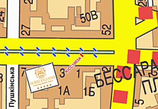 Схема рекламной плоскости по адресу Шевченко б-р