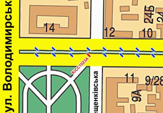 Схема рекламної площини за адресою Шевченко б-р