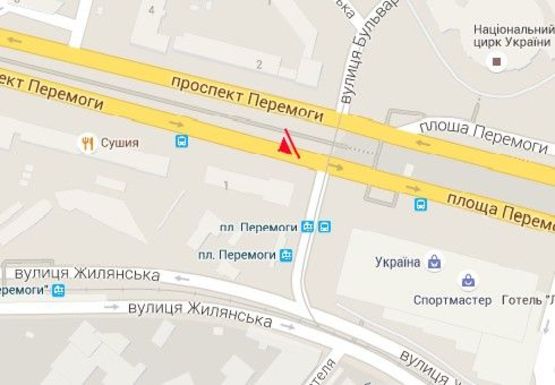 Схема рекламної площини за адресою Победы пр.